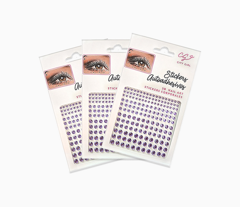 STRASS ROSTRO GEMAS LILAS