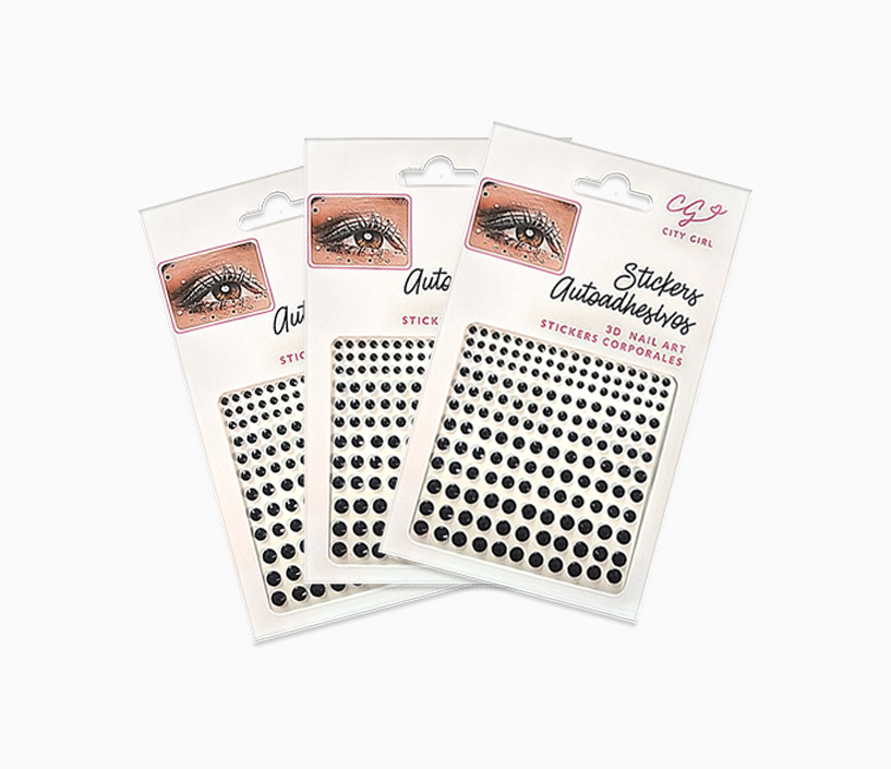 STRASS ROSTRO GEMAS NEGRAS