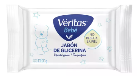 JAB GLICERINA VERITAS BEBE SIN PERF 120GRX36