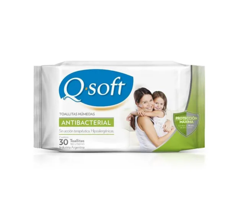 TOALLAS ANTIBACTERIALES Q-SOFT 30U