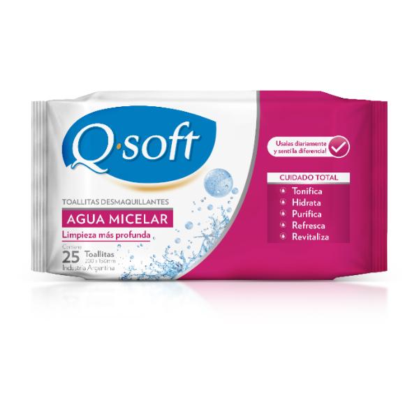 TOALLAS DESMAQ A MICELAR Q-SOFT 25U