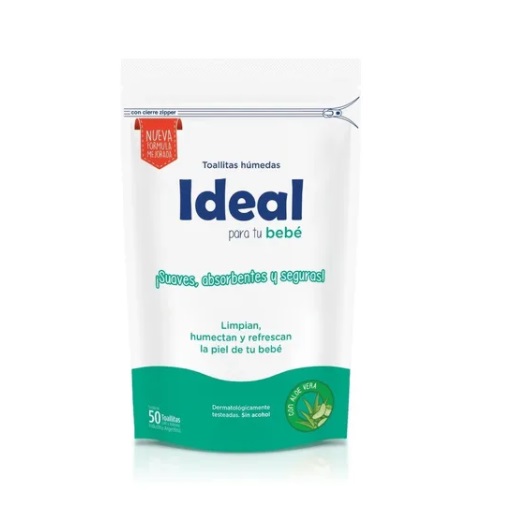TOALLITAS BABY ALOE VERA/VIT E IDEAL 50U