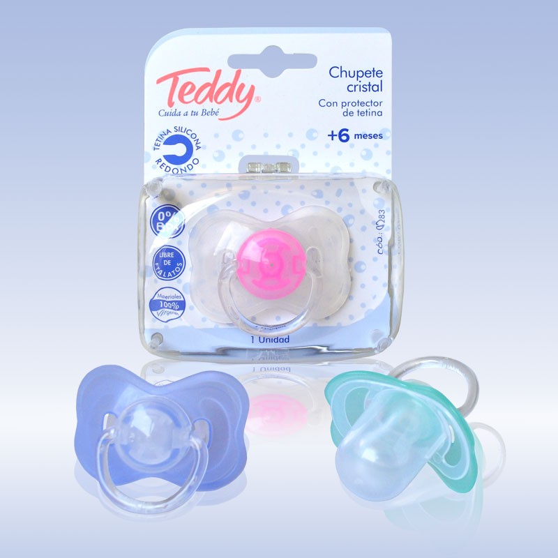 CHUPETE TEDDY TRANSP SILIC