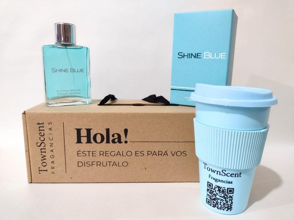 BOX SHINE BLUE FEM (EDP+VASO)