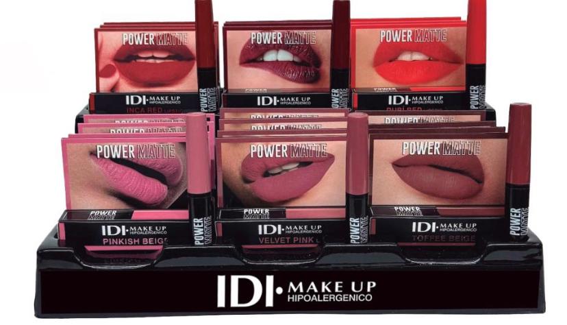 EXHIBIDOR LABIALES EN BARRA POWER MATTE 24 UNID
