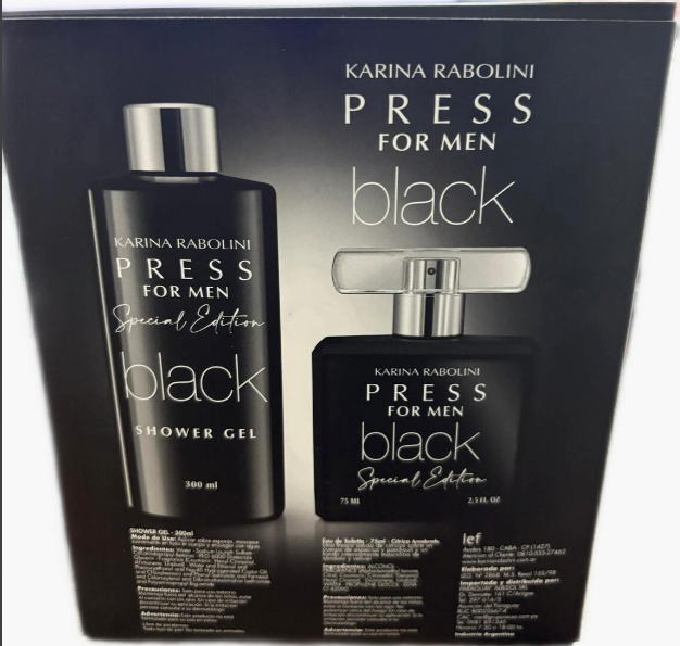 DUO GIFT PRESS BLACK (EDT+SHOWER GEL)
