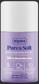 DEO ANT ROLL ON ALGABO PURE FEM 60ML