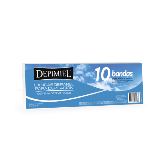 BANDAS DE PAPEL RETIRA CERA 10U