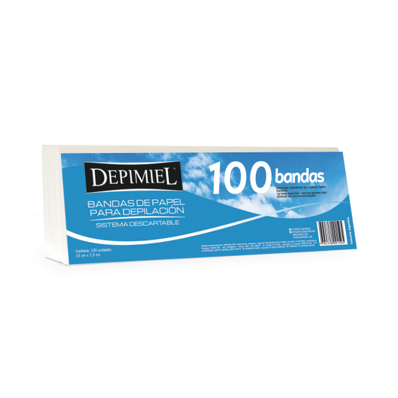 BANDAS DE PAPEL RETIRA CERA 100U