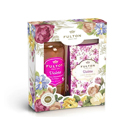 ESTUCHE FULTON VIOLETAS JABON + COLONIA