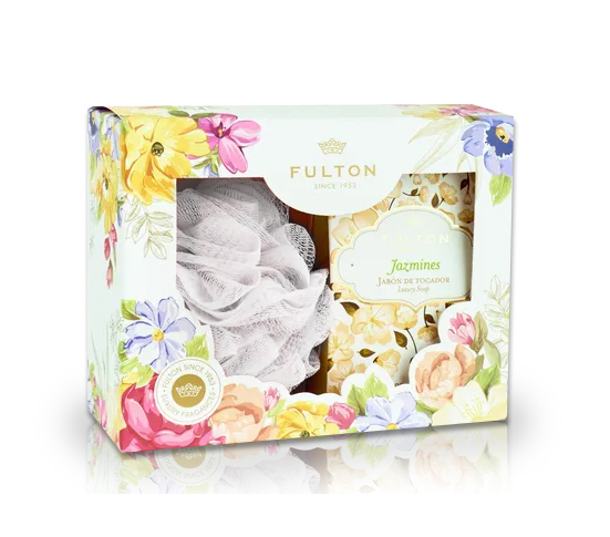 ESTUCHE FULTON JAZMIN JABON + ESPONJA