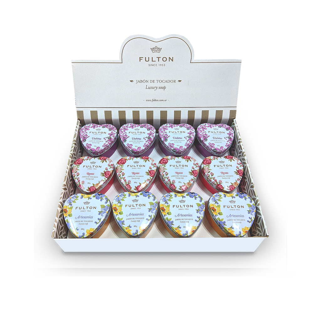 EXHIB FULTON ARTESANIAS LATAS CORAZON 24U