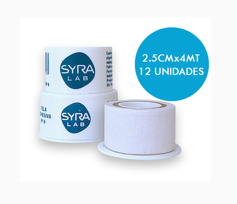 TELA x 12 ADHESIVA 2.5CMx4MT