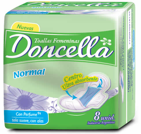 TOALLA NORMAL CON ALAS VERDE C/DEO 16U (25)