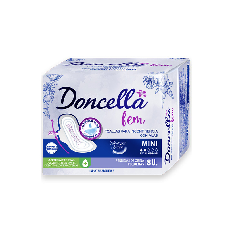 TOALLAS INCONTINENCIA MINI 8U (50)