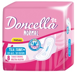 [21615] TOALLA NORMAL CON ALAS ROSA S/DEO 8U (50)