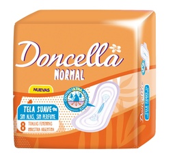 [21616] TOALLA SIN ALAS NARANJA S/DEO 8U (50)