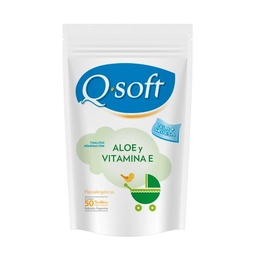 [8616] TOALLITAS BABY ALOE VERA/VIT E Q-SOFT 50U