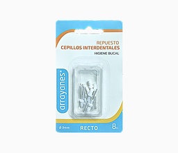 [CD60289] REPUESTO INTERDENTAL RECTO 3MMX8REF