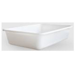 [1066] BATEA RECTANGULAR 41X30X9 CM ALTO BLANCA MEDIANA * 7 LTS