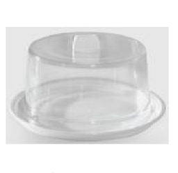 [3085] CAMPANA TORTERA CRISTAL C/PLATO Ø 28,5 CM