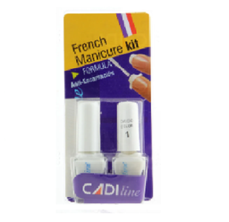 [0431-1] KIT FRENCH MANICURE CADI VIA LACTEA + BLANCO FRANC